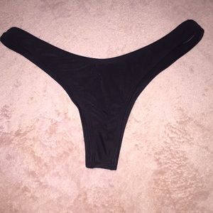 Black thong bikini bottoms